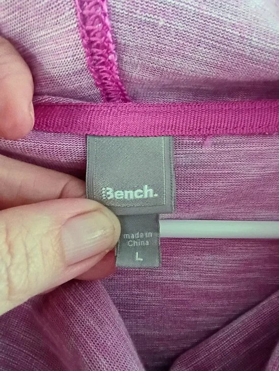 Bench Pink Pullover Hoodie Women’s Large Cowl Neck Lightweight Sweatshirt - Picture 2 of 9